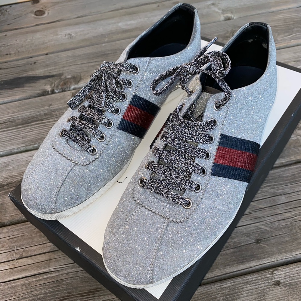 Gucci Bambi Web Sneaker Metallic Sneaker
